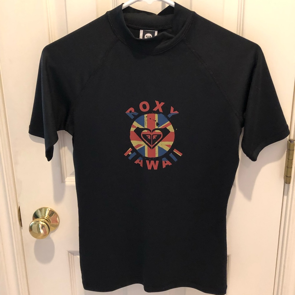 Roxy Short-sleeved Black Rashguard